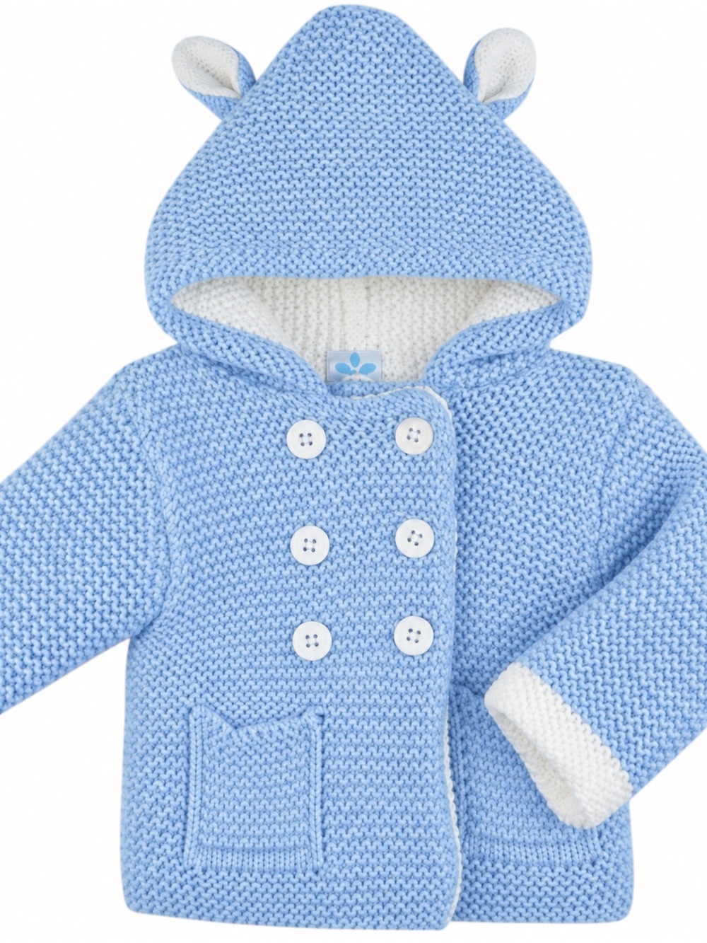 Sardon Baby Knit Hooded Jacket 24M Pink Teddy Bear Ears Cozy Sweater Coat